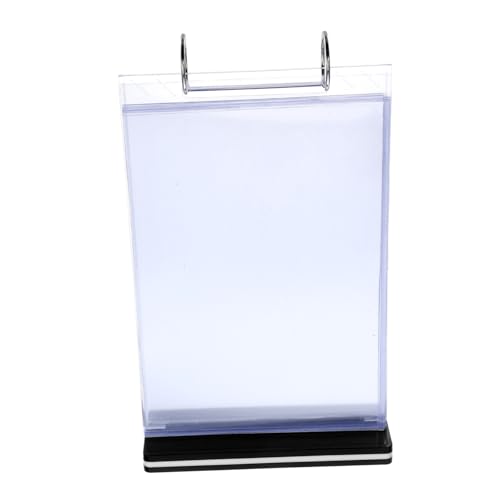 PRETYZOOM Menu Display Stand Size Desktop Menu Holder Holders Sign Easels for Display Menu Display Rack Menu Stand Poster Stands for Display Tabletop Holder Clear Display Stand