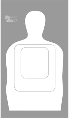 Standard Reverse TQ-15 Target Gray Background & Lines, Paper Colored Silhouette Size: 24" x 45"