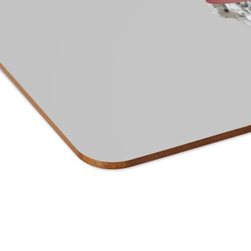 4 Sets de table gris en liège grand format 39.5x28.5 cm design collage surréalisme