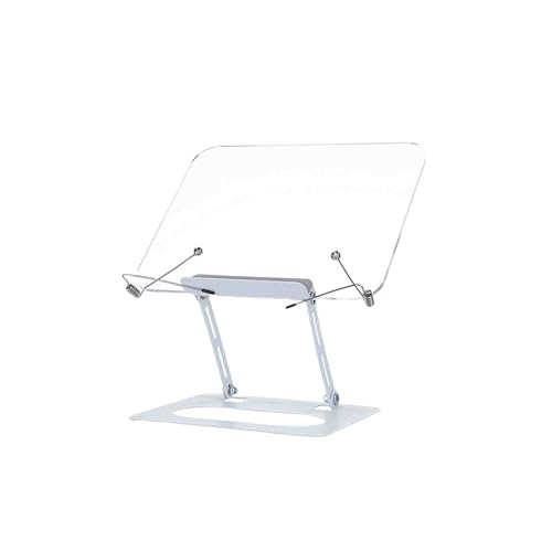書見台 ブックスタンド 読書台 折りたたみ式 アクリル製 ブックホルダー 360°回転 アルミ合金 角度/高さ無段階調節 安定性抜群 持ち運びやすい 料理本/楽譜/レシピ/教科書用(スタイルB,非回転)