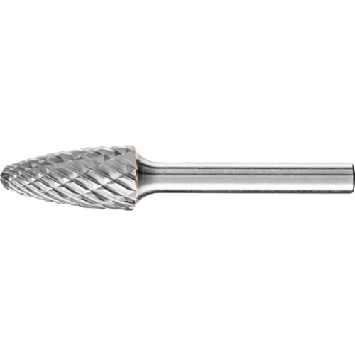 Image of Pferd HM milling bit, Round arc Shape RBF, All-Round Teeth, milling pin o 12 mm, Shaft o 6 mm, Length 65 mm, 21001032 - for Versatile use on The Most Important Materials Used in Industrial use