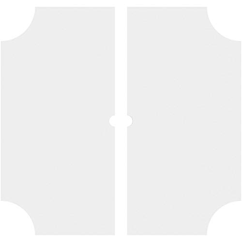 Image of Ekena Millwork CMP40LE2-02000 Locke Architectural Grade PVC Contemporary, Two Piece Urethane Ceiling Medallions 40 inchOD x 2 inchID x 24 inchC x 1 inchP
