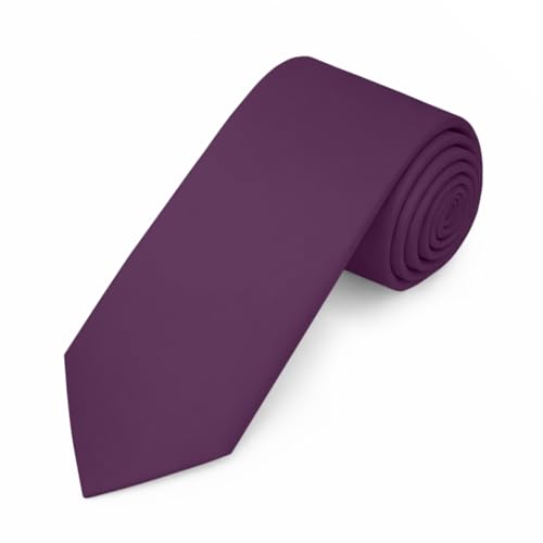 Image of Jacob Alexander Men's Slim Width 2.75 inch Solid Color Tie