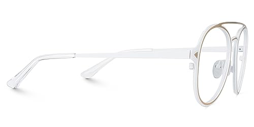 Image of VOOGLAM Stylish Aviator Blue Light Blocking Glasses for Men Women Anti Eyestrain UV Eyewear Ellasyn
