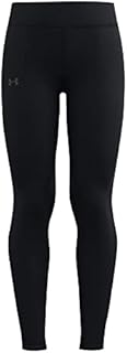 Under Armour girls Motion Leggings , Black (001)/White , Youth Large