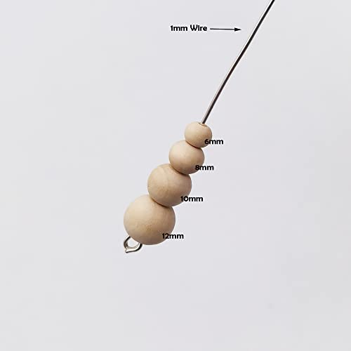 INSPIRELLE 4500pcs 6mm Natural Wood Beads Unfinished Round Wooden Loose Beads Wood Spacer Beads with 10M Jute Twine for Craft Making Home Decoration