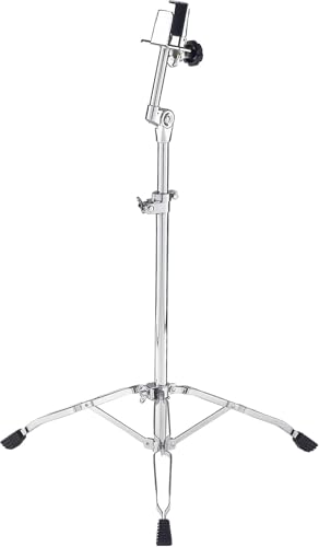 Bongo Stand Adjustable Double Braced Tripod Legs, Black Percussion Hardware Stand for Bongo Drum Setup Practice Rehearsal Stage Performance and Music Room Storage Accessory (Standing)