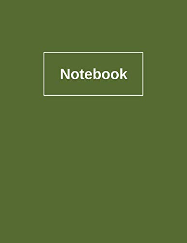 Notebook: 400 Pages - Dark Olive Green Cover Lined Notebook Journal for Adults, Children, Boys, Girls and Students - Size 8.5 x 11 Inches.
