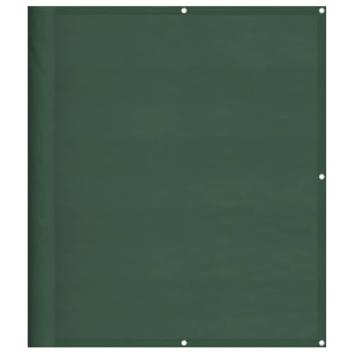 vidaXL Balkon Sichtschutz, Balkonbespannung mit Ösen Seil, Wasserfeste Balkonabdeckung, Balkonverkleidung für Balkon Terrasse, 120x700cm Dunkelgrün 100% Polyester-xford