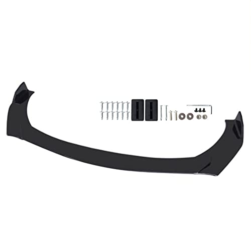 Black Universal Front Bumper Lip Chin Spoiler Body Kit Lightweight Adjustable Front Splitter Protector Fit for Most Car Vehicles