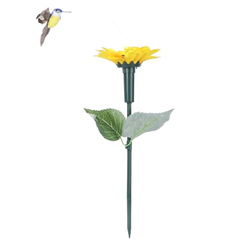 OSALADI 2 Pcs Hummingbird Flying Simulation Solar Hummingbird Garden Stakes Decorative Fluttering Hummingbirds Yard Decorations for Patio Outdoor Decorations