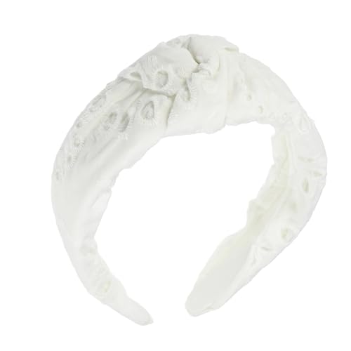 VOCOSTE Floral Knotted Headband, White