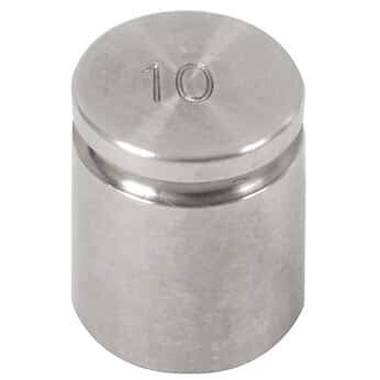 Troemner Test Weight 10g Class F with Traceable Certificate, Cyl Indrical with Groove