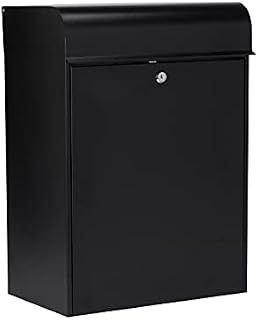 Burg-Wachter PB01BK Secure Steel Parcel Box, Black, Large