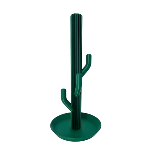 Cactus Jewelry Display Organizer Stand | Unique Abstract Cactus Inspired Jewelry Stand for Organizing Valuables | Made in USA (Green)