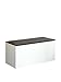 TEMAHOME Zapatero de Banco Contemporáneo Blanco/Negro, 89 x 39.2 x 43.2 cm, 4007A2176A00