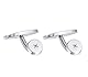 Kuzzoi Manschettenknöpfe für Herren, Cufflinks glanzvoll oval im Design, aus 925er Sterling Silber, Klassischer Schmuck für das Hemd, Stilvolles Männer Geschenk für Hochzeit und Geburtstag