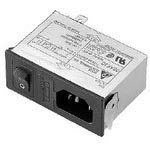 03AR2D, Power Entry Module EMI Filtered M 3 POS 115VAC/250VAC 6A/4A Switch/Fuse ST 1 Port