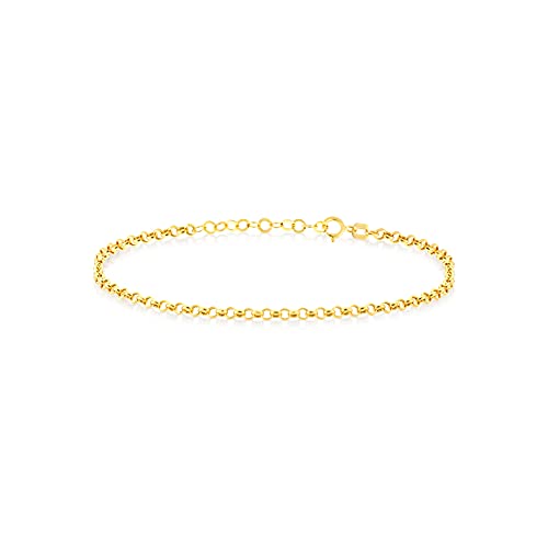 Gelin Rolo Chain Bracelets Adjustable Bracelet in 14K Solid Gold