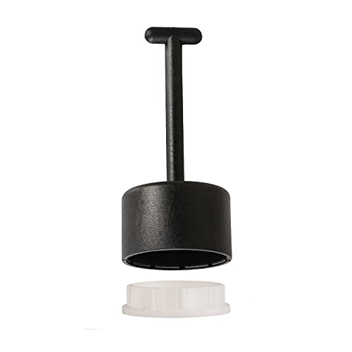 Anmire 4 White Threaded Socket Rings & 1 Black Socket Ring Tool, For Medium Base E26 Sockets, G0601 #TOP4