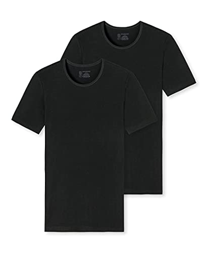 T-shirt Schiesser 95/5 anti-déformation lot de 2 noir taille S