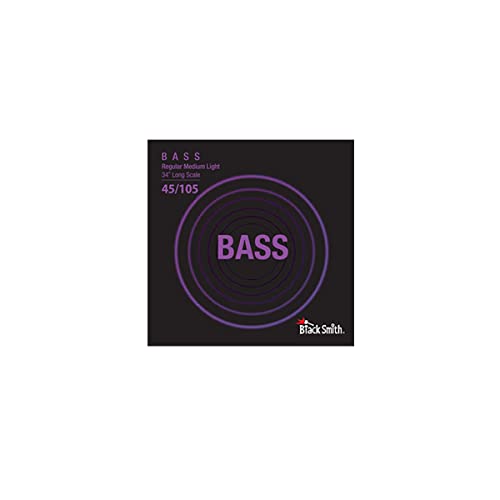 Blacksmith Nw45105434 Nickel ronde Cordes Cordes de basse électrique, Regular Medium Light - Les Beatles, Paul McCartney, John Lennon, RIngo Starr, George Harrison Blacksmith Nw45105434 Nickel ronde Cordes Cordes de basse électrique, Regular Medium Light