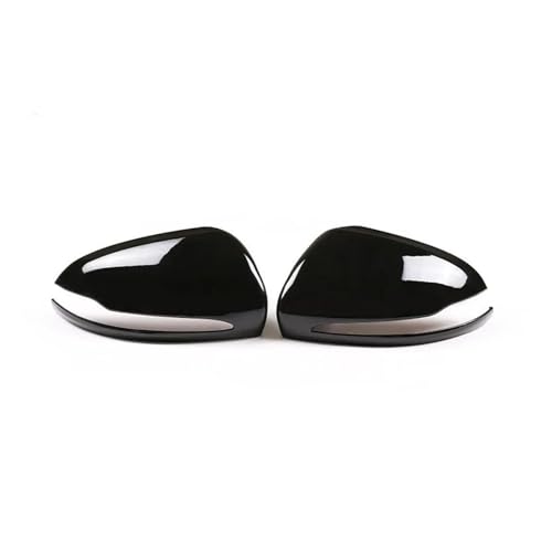 Carcasa espejo retrovisor coche Para Benz Para C W205 Para E W213 Para GLC-Class Para X253 S Class W222 Embellecedor Retrovisor ABS 2 Piezas Cubierta Espejo Tapas(Black For LHD)