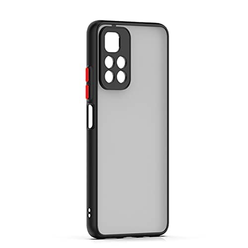 Image of Back Case Cover for Redmi Note 11T 5G Back Cover Shockproof Camera Protection Anti-Slip Grip PC TPU Smock Back Cover for Redmi Note 11T 5G (Black)