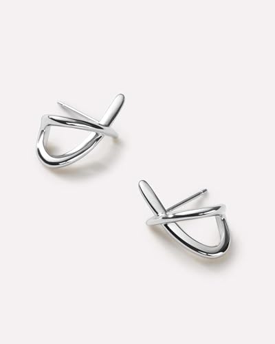 MUMREUES Earrings women gold trendy 14k gold stud earrings dainty minimalist giftable