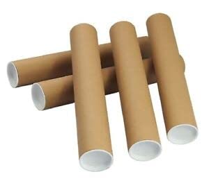 Tubi Postali Per Spedizione 10 Pz Con Tappi In Plastica 31cmx4 Diametro