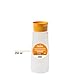 Decora 0379171 Flasche für Badezimmer, 250 ml, mit perforiertem Deckel Ø 6,5 cm, ideal zum Benetzen von Süßigkeiten, mit Skala, hergestellt in Italien, Kunststoff, Orange