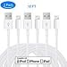 Lightning Cable, Sunskey Lightning to USB Charging Cord 3Packs, 3m Date Transfer and Charging Cable for iPhone X/ 8/ 8 Plus/ 7/7Plus/6s Plus/6s/6/6 Plus, iPad mini, iPad 5,iPod 7 (10FT 3Packs-White)