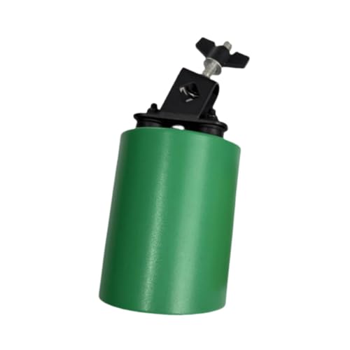 DYNWAVE Hand Percussion Cowbell Cow Bell Portable Percussion Instrument Parts Metal Vibrating Sound for Festival Performance Drum Set, Green