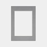 Procut Global A2 Mid Grey Picture Mounts to Fit A3 Aperture - Precision Cut Cardboard Photo Mount - Ideal for Frames, Prints, Artwork & Certificates - Sizes & Colours Available