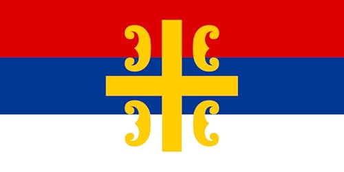 Drapeau XL Serbian Cross pavillon extérieur grand format - 2