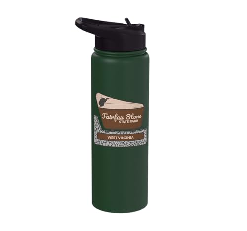 Fairfax Stone State Park West Virginia Welcome Sign Souvenir Stainless Steel Insulated Water Bottle