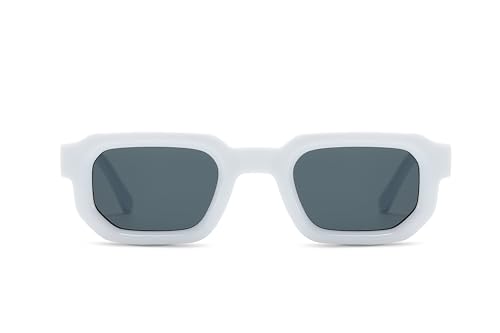 Image of Hanj Rectangle Retro Sunglasses for Women Men Vintage Square Sun Glasses Fashion Classic 90s Shades