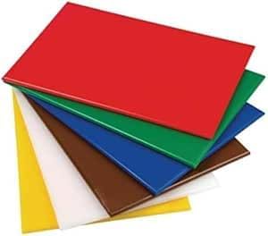 Acense Professional Large Chopping Board Catering Food Prep Cutting Colour Coded 6 Assorted Colours