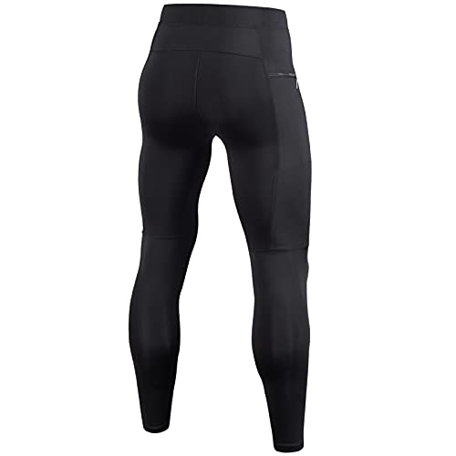 Mallas hombre deporte con compresión muscular y bolsillo lateral para evitar rozaduras 3