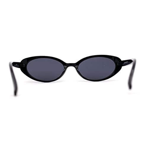 SA106 Womens Simple Classical Oval Thin Plastic Sunglasses4