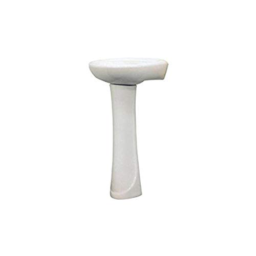 Transolid TL-1444-01 Madison Vitreous China - Fregadero de pedestal solamente, color blanco
