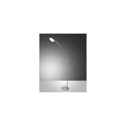 Lámpara de pie LED Fabas Luce Regina de aluminio y vidrio