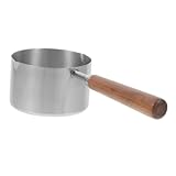 Abaodam ステンレス製ペットフードスプーン 木製ハンドル付き小型 猫用 犬用計量スプーン 耐久性のある多機能デザイン 簡単お手入れ エルゴ