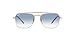 Ray-Ban RB3636 New Caravan Square Sunglasses, Rose Gold/Clear Gradient Blue, 55 mm