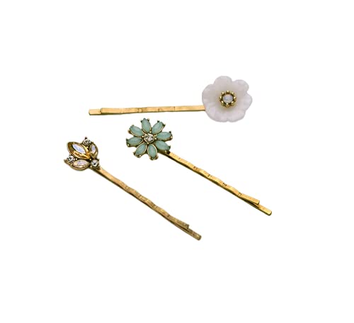 Miniatura 9 de YADIRF Paquete de 6 pines vintage Bobby Horquilla Rhinestone Jeweled Elegant Unique para el cabello DIY Accesorio