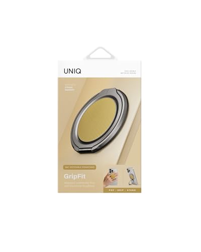 Soporte magnético UNIQ GRIPFIT Classic 360 amarillo para teléfono móvil con base integrada 3