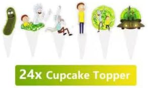 Miniatura 2 de 24 decoraciones para tartas para niños, decoración de cupcakes, suministros de fiesta de cumpleaños para niños (10)