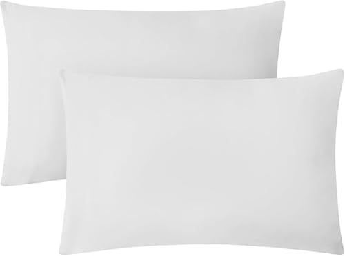 Best Linen Pillow Cases 6 Pack – Super Soft Envelope Closure Pillow Cover 100% Brushed Microfiber Pillowcases Wrinkle, Fade, Resistant (White, Pillow Cases 6 Pack)