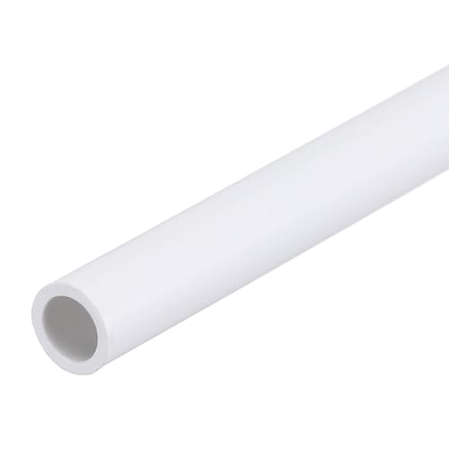 QUARKZMAN Tube Rigide en PVC Tube Rond 5mm ID 7mm OD 20cm Longueur Blanc pour Conduite d'Eau, Artisanat, Manchon de Câble