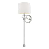 Altura: 26 cm Elstead Quoizel Barbour - Lámpara de pared con pantalla de níquel pulido